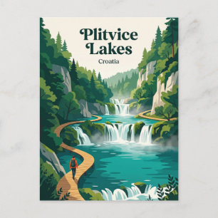 Cartão Postal Parque Nacional dos Lagos de Plitvice Croácia