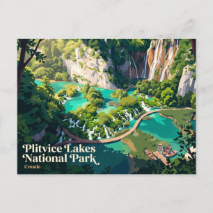 Cartão Postal Parque Nacional dos Lagos de Plitvice Croácia