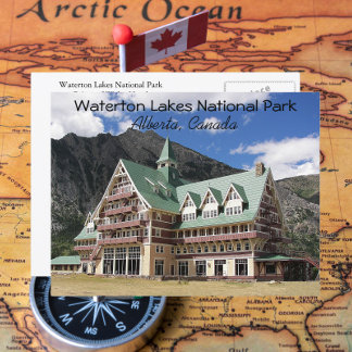 Cartão Postal Parque Nacional dos Lagos Waterton, Alberta, Canad