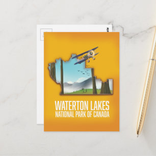 Cartão Postal Parque Nacional dos Lagos Waterton, do Canadá, Im