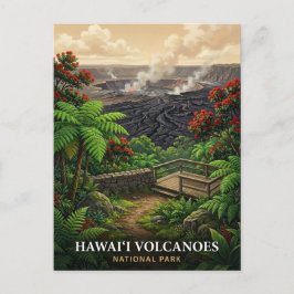 Cartão Postal Parque Nacional dos Vulcões de Hawai'i Viagem
