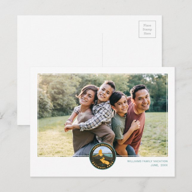 Cartão Postal Parque Nacional dos Vulcões do Havaí (Frente/Verso)