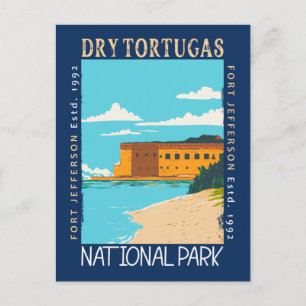 Cartão Postal Parque Nacional Dry Tortugas Flórida Forte Jeffers