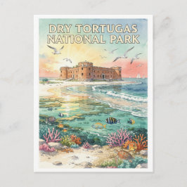 Cartão Postal Parque Nacional Dry Tortugas Forte Jefferson