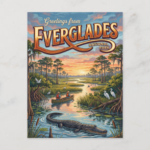 Cartão Postal Parque Nacional Everglades Flórida