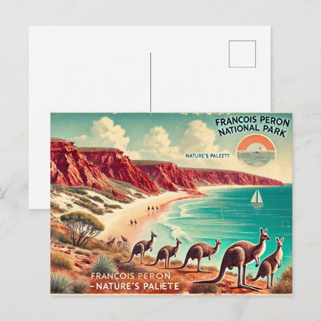 Cartão Postal Parque Nacional Francois Peron, Austrália Ocidenta (Frente/Verso)
