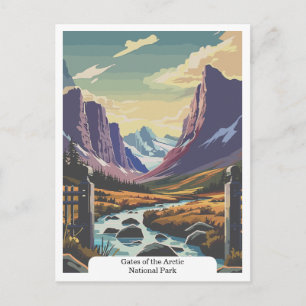 Cartão Postal Parque Nacional Gates of the Arctic, Alasca EUA