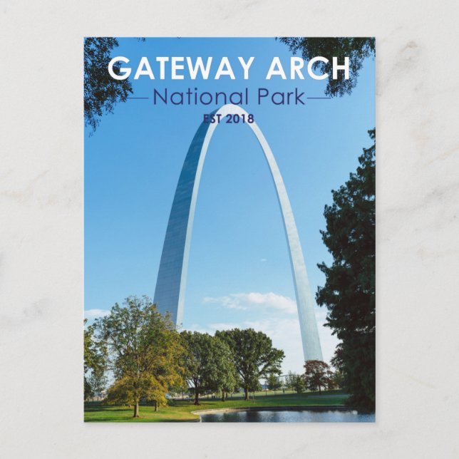 Cartão Postal Parque Nacional Gateway Arch Missouri (Frente)