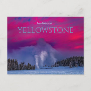 Cartão Postal Parque Nacional Geysers Yellowstone