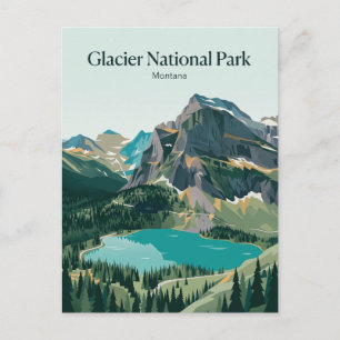 Cartão Postal Parque Nacional Glacier Montana
