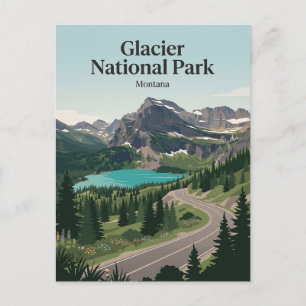 Cartão Postal Parque Nacional Glacier Montana