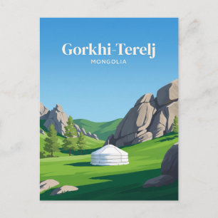 Cartão Postal Parque Nacional Gorkhi-Terelj Mongólia