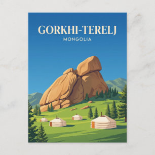 Cartão Postal Parque Nacional Gorkhi-Terelj Mongólia
