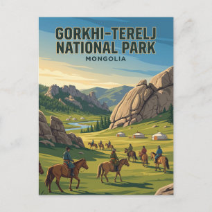 Cartão Postal Parque Nacional Gorkhi-Terelj Mongólia