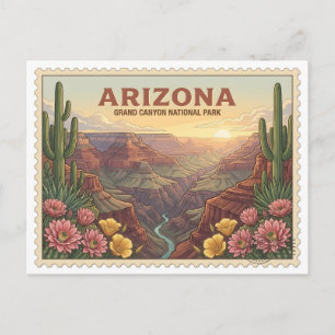 Cartão Postal Parque Nacional Grand Canyon Arizona Deserto Vinta