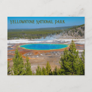 Cartão Postal Parque Nacional Grand Prismatic Primavera Yellowst
