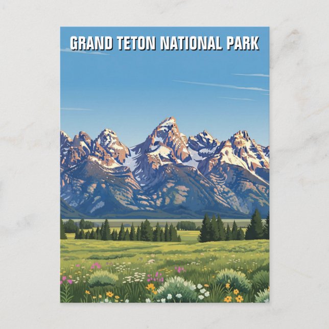 Cartão Postal Parque Nacional Grand Teton (Frente)