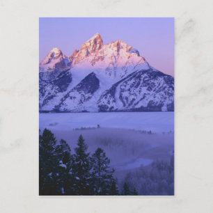 Cartão Postal PARQUE NACIONAL GRAND TETON, WYOMING. EUA. Névoa &