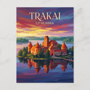 Cartão Postal Parque Nacional Histórico de Trakai Lituânia