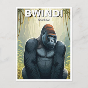 Cartão Postal Parque Nacional Impenetrável de Uganda Bwindi
