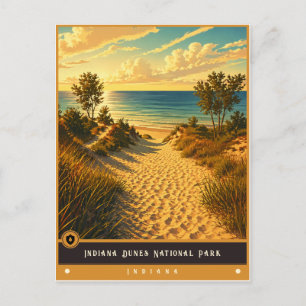 Cartão Postal Parque Nacional Indiana Dunes   Indiana Vintage