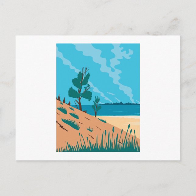 Cartão Postal Parque Nacional Indiana Dunes WPA (Frente)