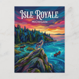 Cartão Postal Parque Nacional Isle Royale Michigan