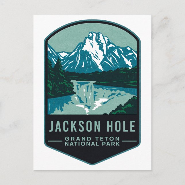 Cartão Postal Parque Nacional Jackson Hole Grand Teton (Frente)