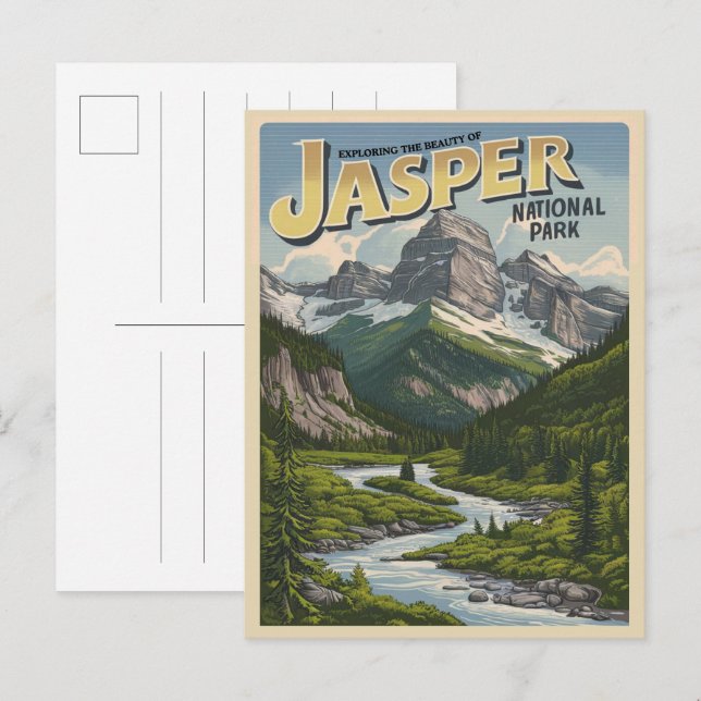 Cartão Postal Parque Nacional Jasper Alberta Canadá presentes vi (Frente/Verso)