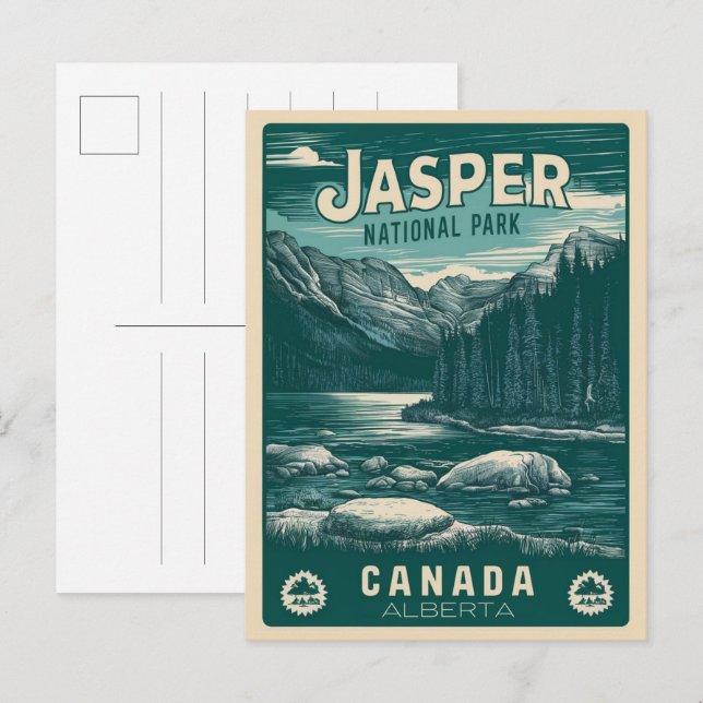 Cartão Postal Parque Nacional Jasper Alberta Canadá presentes vi (Frente/Verso)