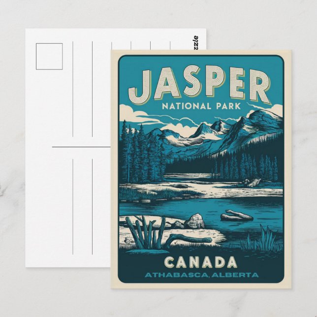 Cartão Postal Parque Nacional Jasper Alberta Canadá presentes vi (Frente/Verso)
