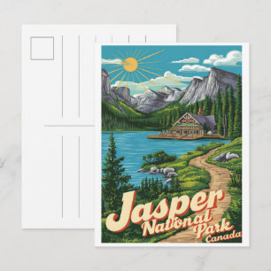 Cartão Postal Parque Nacional Jasper Alberta Canadá presentes vi