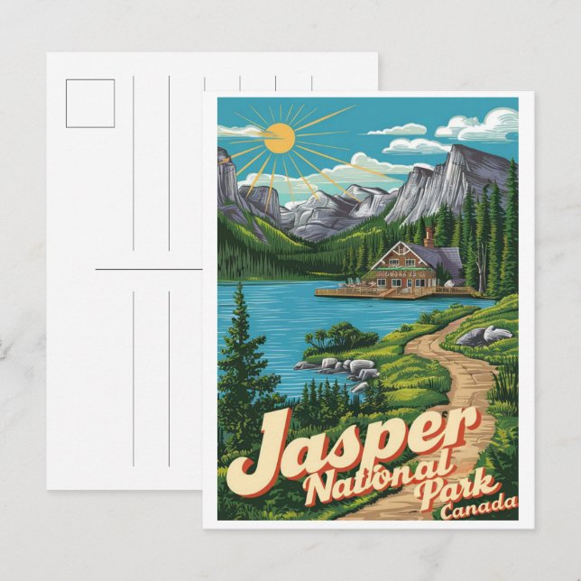 Cartão Postal Parque Nacional Jasper Alberta Canadá presentes vi (Frente/Verso)