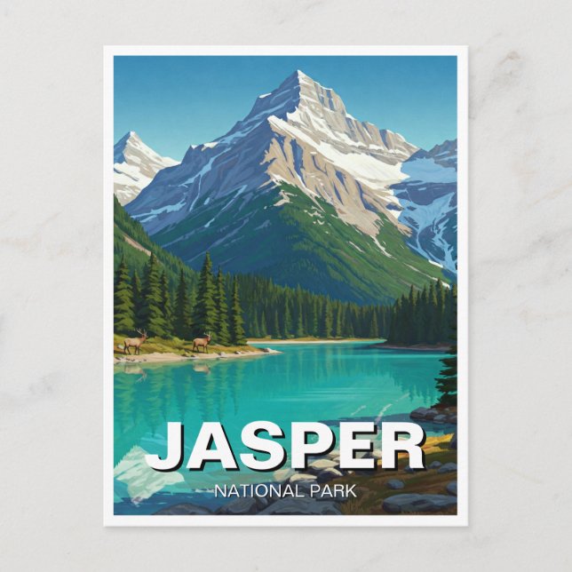 Cartão Postal Parque Nacional Jasper Canadá (Frente)
