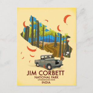 Cartão Postal Parque Nacional Jim Corbett, Estado de Uttarakhand