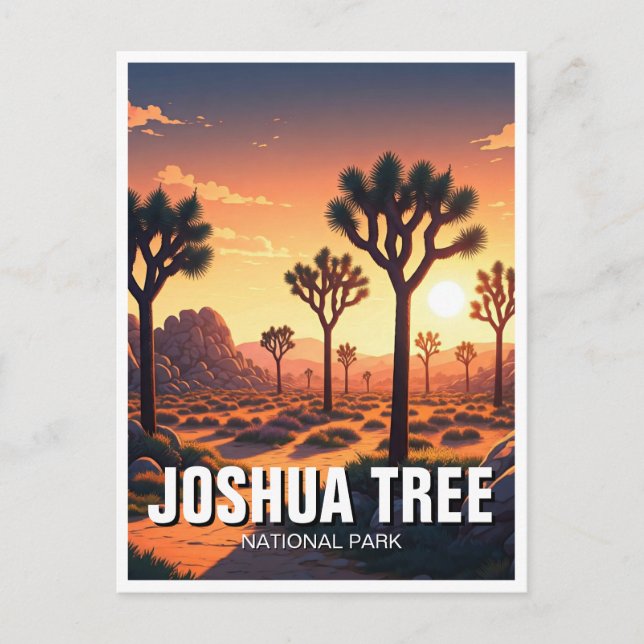Cartão Postal Parque Nacional Joshua Tree Souvenir (Frente)