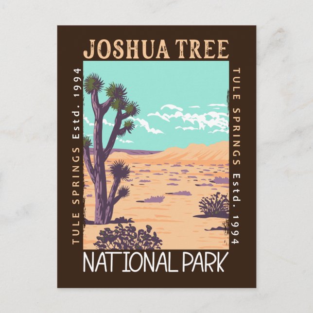 Cartão Postal Parque Nacional Joshua Tree Tule Springs Distresse (Frente)