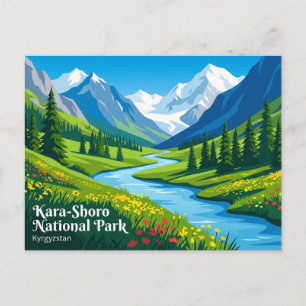 Cartão Postal Parque Nacional Kara-Shoro Quirguistão