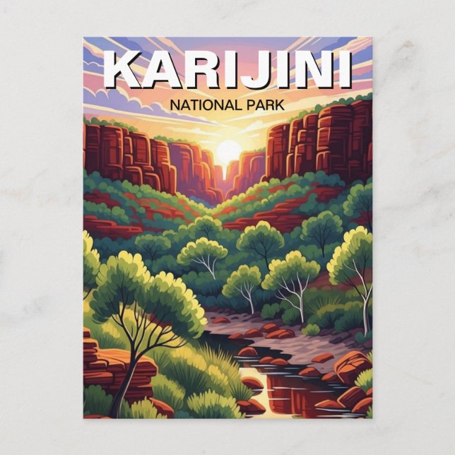 Cartão Postal Parque Nacional Karijini Austrália (Frente)