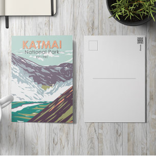 Cartão Postal Parque Nacional Katmai - 10 000 Fumos Vintage