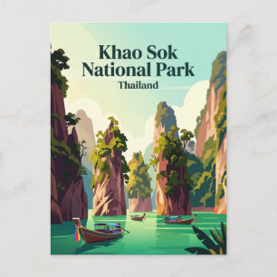 Cartão Postal Parque Nacional Khao Sok Tailândia