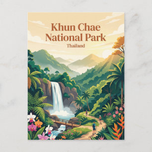 Cartão Postal Parque Nacional Khun Chae Tailândia