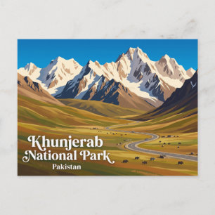 Cartão Postal Parque Nacional Khunjerab Paquistão
