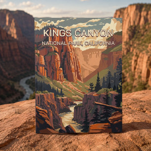 Cartão Postal Parque Nacional Kings Canyon Califórnia Viagem Ret