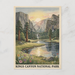 Cartão Postal Parque Nacional Kings Canyon Sierra Nevada