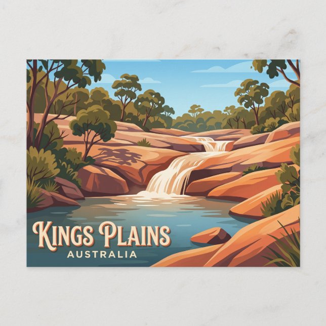 Cartão Postal Parque Nacional Kings Plains Austrália (Frente)