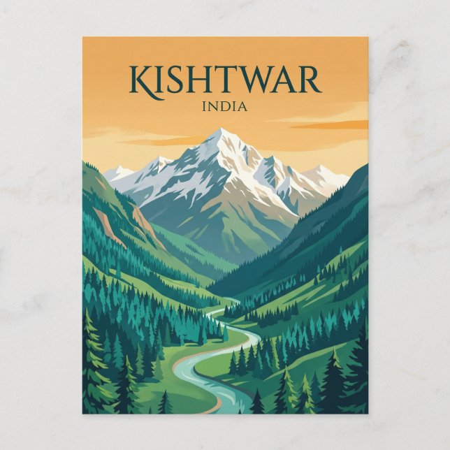 Cartão Postal Parque Nacional Kishtwar Índia (Frente)