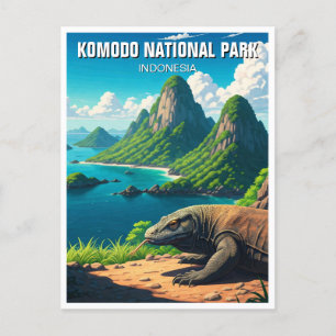 Cartão Postal Parque Nacional Komodo Indonésia