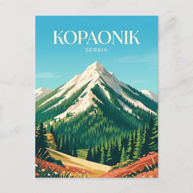 Cartão Postal Parque Nacional Kopaonik Sérvia (Frente)