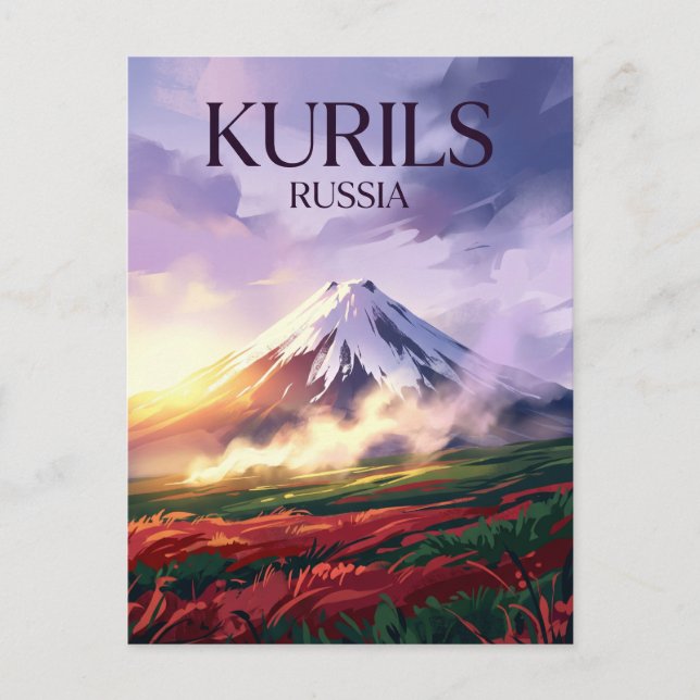 Cartão Postal Parque Nacional Kurils Rússia (Frente)